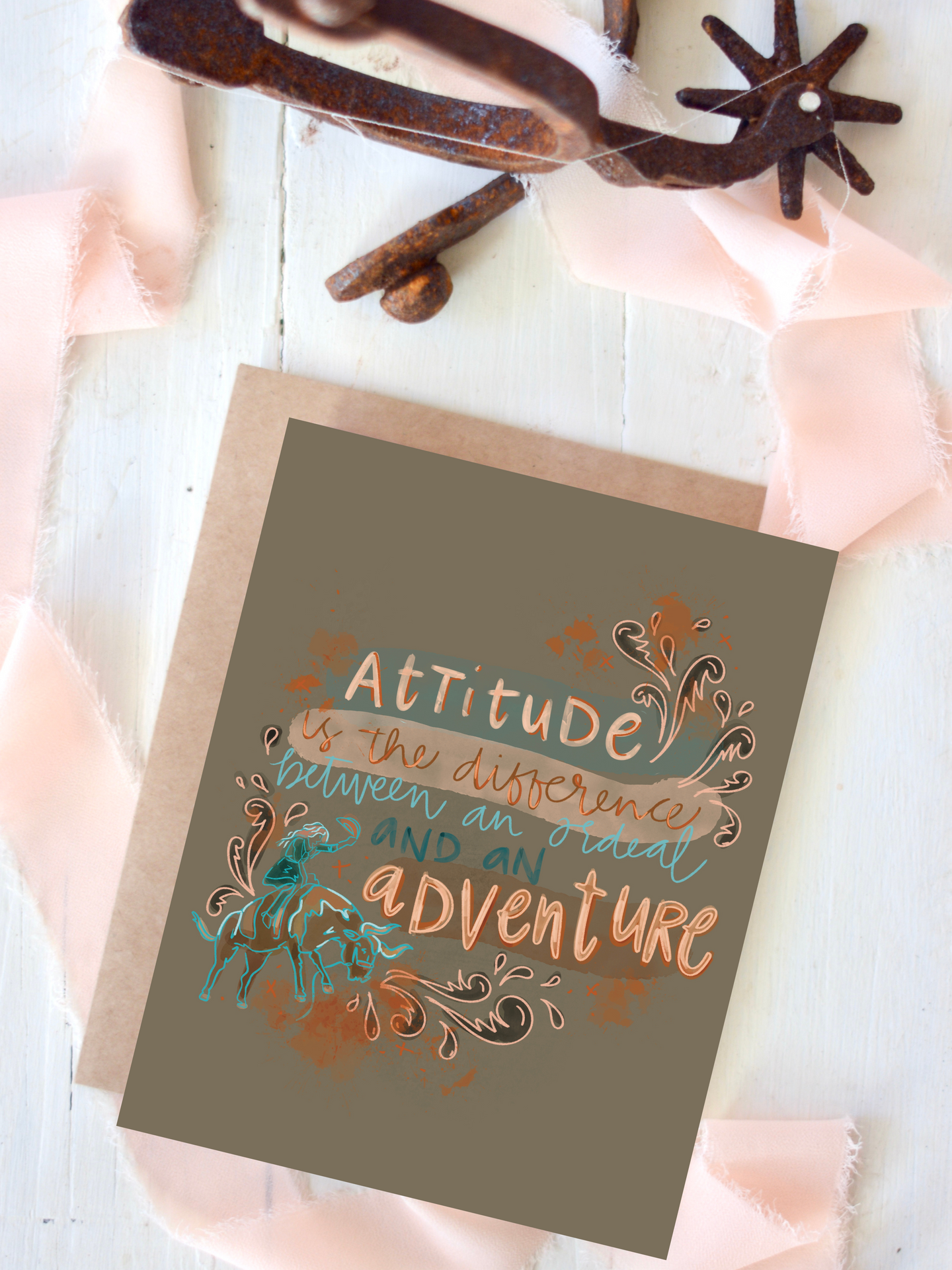 Adventure Attitude Floral Congratulations, Graduation, Everyday Greeting Card